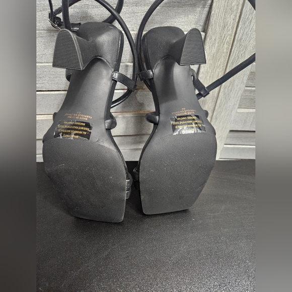 BP Nordstrom Ashlyn Square Toe Strappy Sandal In Black Size - Picture 3 of 11